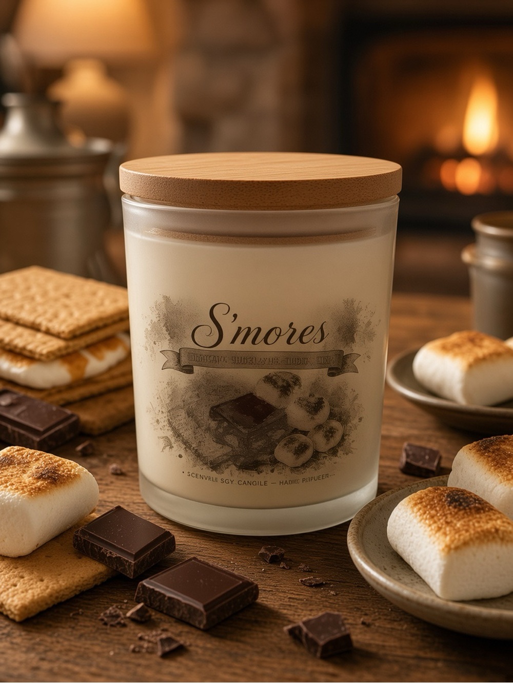 9oz S’mores Soy Candle | Hand Poured | Graham Chocolate Marshmallow